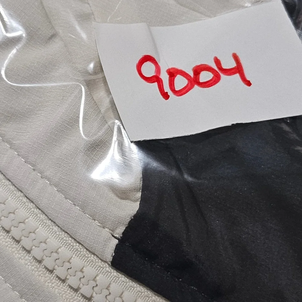 Aldi Gear Jacket Mens XXL Black White Grey Colorblock Full Zip Windbreaker New